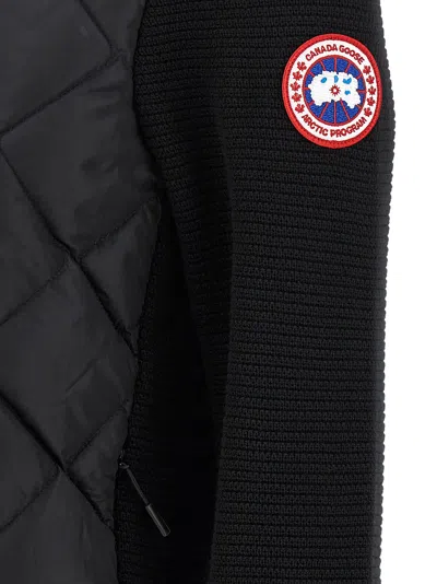 Canada Goose 'hybridge' Quilted Knit Hoody In Black