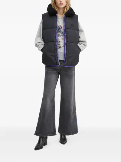 Apc Quilted Padded Gilet In Blue