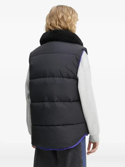 Apc Quilted Padded Gilet In Blue