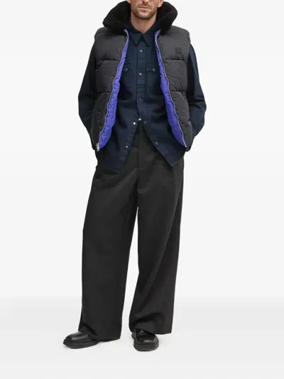 Apc Quilted Padded Gilet In Blue