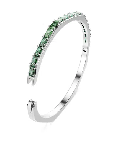 Swarovski Matrix Octogon-shape Bangle In Green
