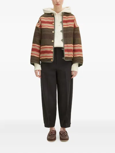 纽扣开合双面夹克