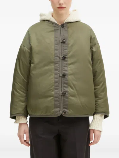 纽扣开合双面夹克