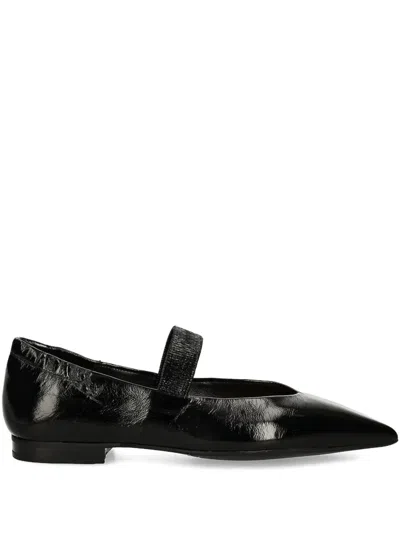 Billi Bi Pointed-toe Ballet Flats In Black