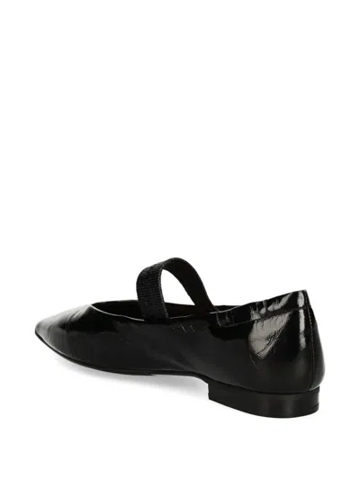Billi Bi Pointed-toe Ballet Flats In Black
