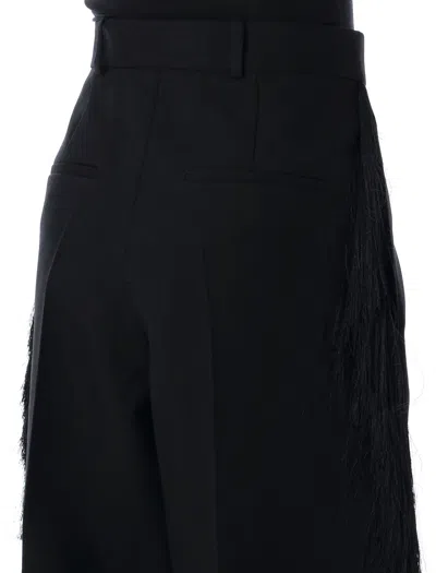Carven Formal Pant Fringed In Black