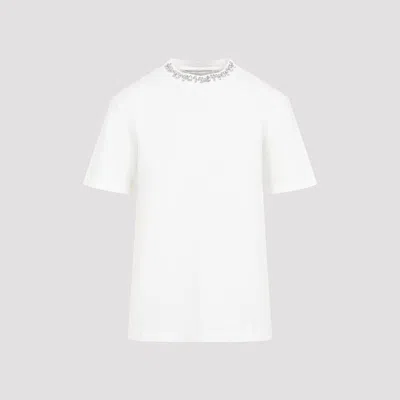 Golden Goose Crystal Crew Neck T-shirt In White