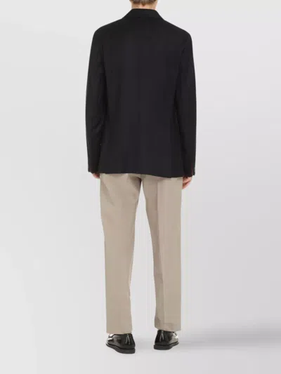 Paul Smith Wool Side Vents Notch Lapel 2-button Blazer In Blue