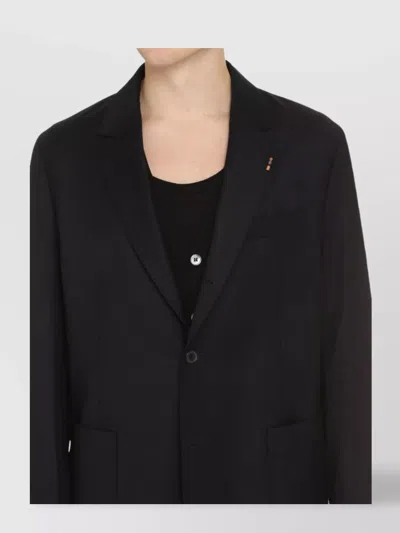 Paul Smith Wool Side Vents Notch Lapel 2-button Blazer In Blue