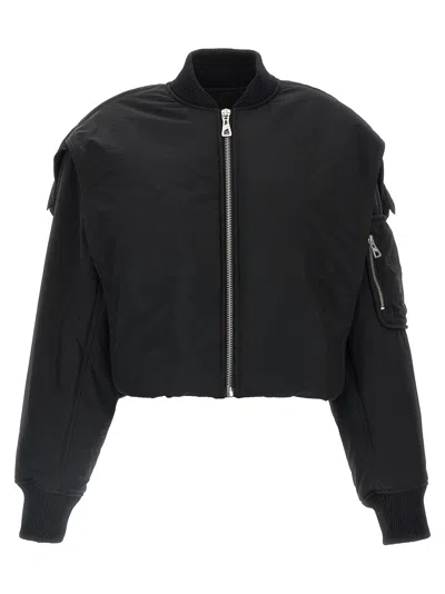 Jean Paul Gaultier Short Zip-up Jacket In Black