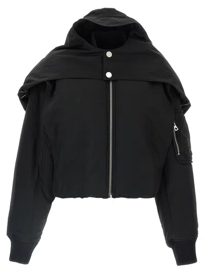 Jean Paul Gaultier Short Zip-up Jacket In Black