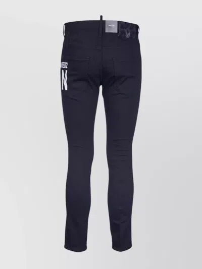 Dsquared2 Denim Trousers With Pockets And Loops In Black