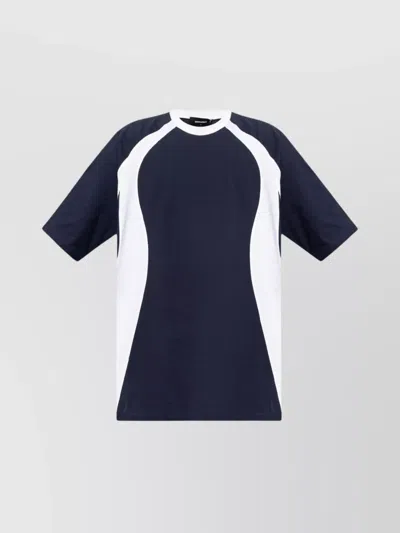 Dsquared2 Block Design Crew Neck Short Sleeve T-shirts In Blue