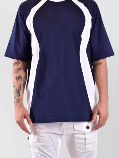 Dsquared2 Block Design Crew Neck Short Sleeve T-shirts In Blue