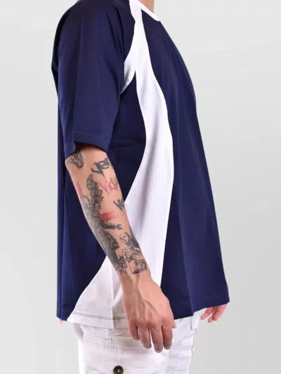 Dsquared2 Block Design Crew Neck Short Sleeve T-shirts In Blue