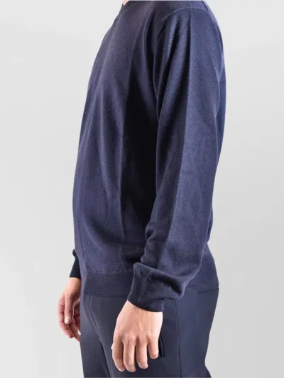 Woolrich Crew Neck Sweaters Long Sleeves In Blue