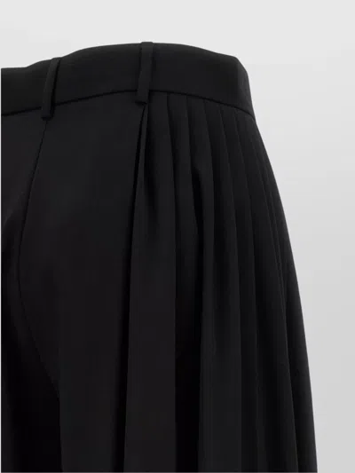 Giuseppe Di Morabito Trousers Tailored With Belt Loops Pleated Design Wide Leg In Black