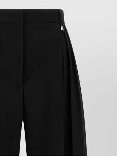 Giuseppe Di Morabito Trousers Tailored With Belt Loops Pleated Design Wide Leg In Black