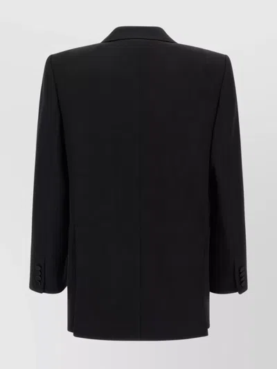 Saint Laurent Oversized Single-breasted Tuxedo Blazer In Black