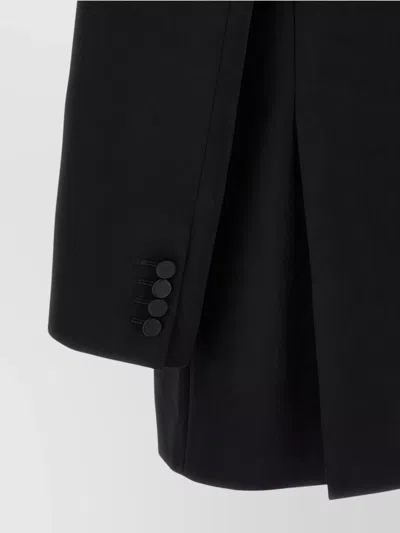 Saint Laurent Oversized Single-breasted Tuxedo Blazer In Black