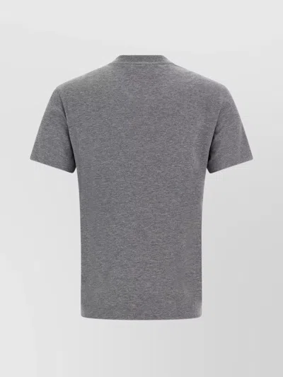 Fendi Grey Melange Cotton T-shirt In Gray