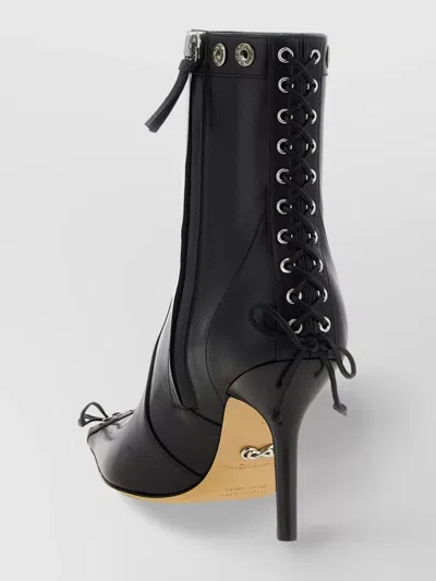 Mach&mach Mach & Mach Crystalized Corset' Ankle Boots In Black
