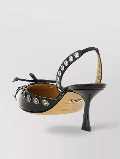 Mach&mach Mach & Mach Crystalized Corset' Slingback In Black