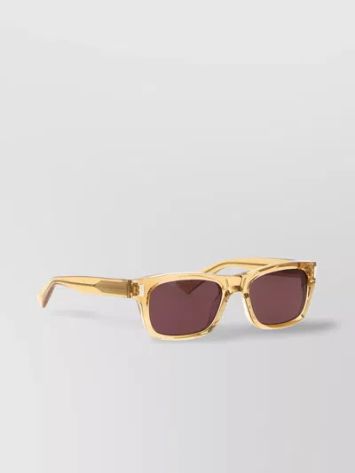 Saint Laurent Square-frame Acetate Sunglasses In Brown