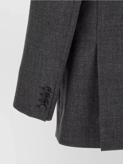 Saint Laurent Tailored Blazer With Double-breasted Design In Gray
