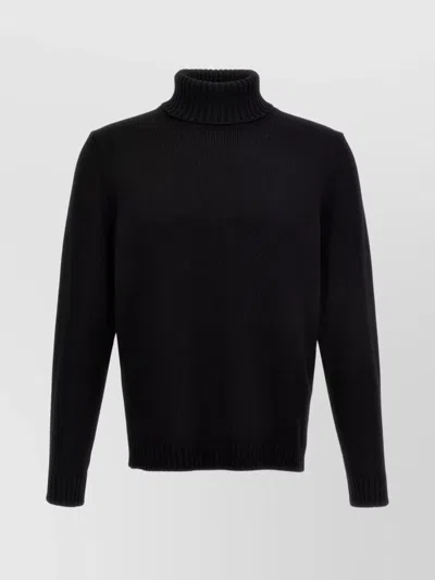 Zanone Virgin-wool Sweater In Black