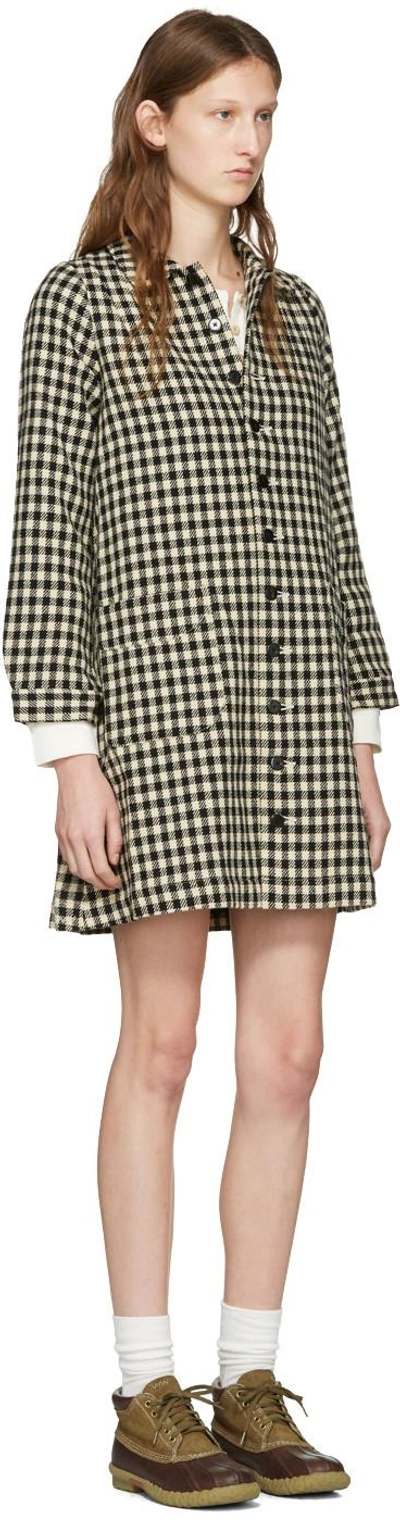 Shop Visvim Black Check Impressionist Dress