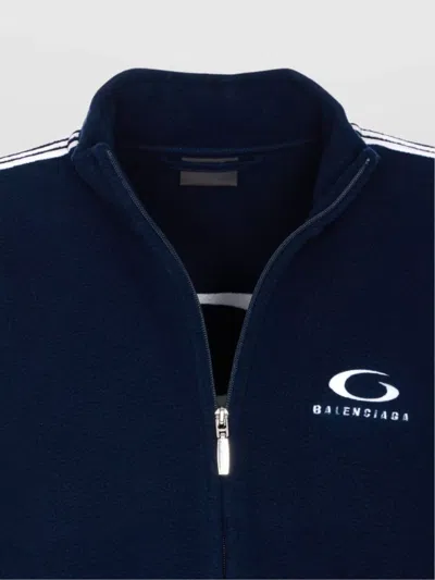 Balenciaga Fabiana Filippi Bicolor Tweed Boucle Jacket In Blue