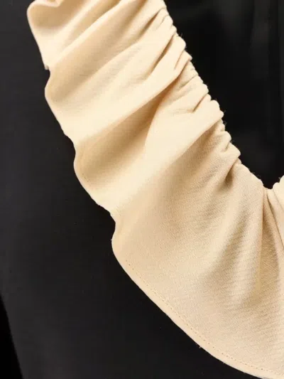 Valentino Garavani Wool And Silk Short Dress In Black