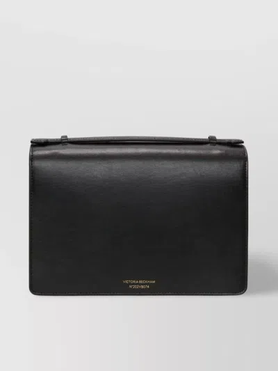 Victoria Beckham Shoulder Bag With Adjustable Strap And Gold-tone Hardware In Black