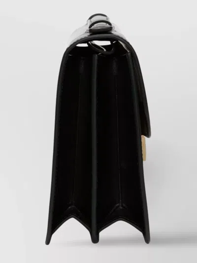 Victoria Beckham Shoulder Bag With Adjustable Strap And Gold-tone Hardware In Black