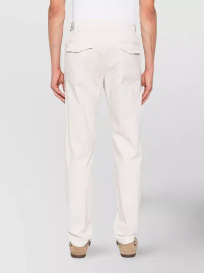 Eleventy Regimental Jogger Trousers Drawstring In White