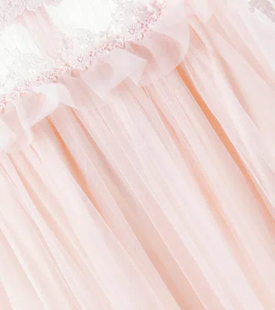 Petite Amalie Lace-trimmed Tulle Dress In Pink