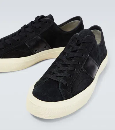 Tom Ford Logo-print Low-top Sneakers In Black