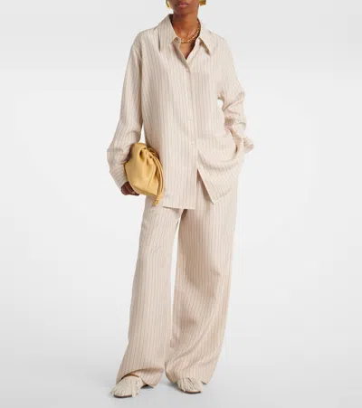 Tod's Sabbot Fringed Leather Mules In Neutral