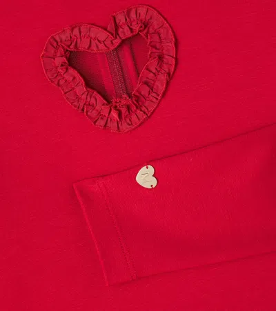 Monnalisa Kids' Long-sleeve Dress In Red