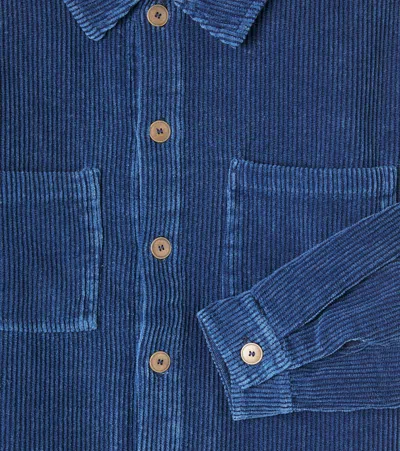 Cozmo Dakar Cotton Corduroy Shirt In Blue