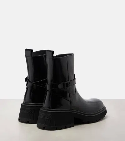 Jimmy Choo 'flat Chunky Sole Ankle Boots' In Black