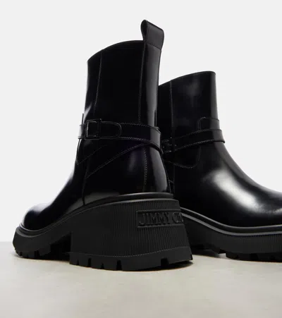 Jimmy Choo 'flat Chunky Sole Ankle Boots' In Black