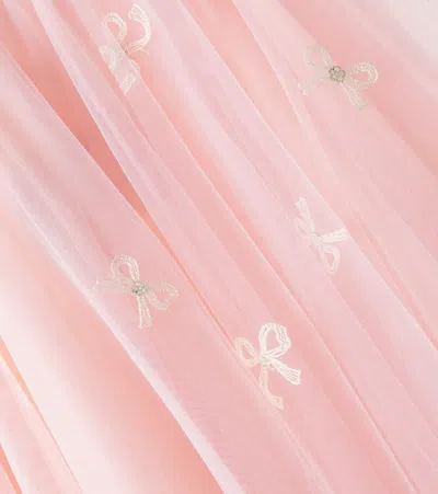 Petite Amalie Embroidered Tulle Skirt In Pink