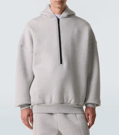 Fear Of God Athletics Half Zip Hoodie In Gray