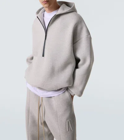 Fear Of God Athletics Half Zip Hoodie In Gray