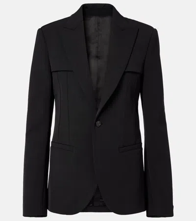 Jean Paul Gaultier Tailored Jacket With Structured Shoulders And Front Pockets In Black