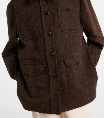 Blazé Milano Lokai Wool And Silk-blend Jacket In Brown
