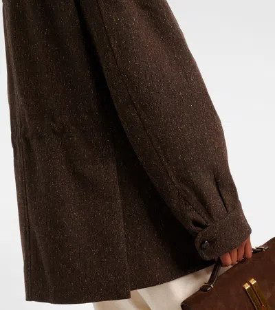 Blazé Milano Lokai Wool And Silk-blend Jacket In Brown