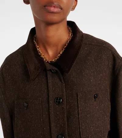 Blazé Milano Lokai Wool And Silk-blend Jacket In Brown